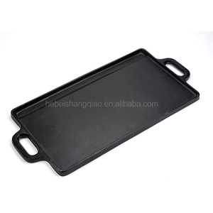 Double Side Hot <strong>Bbq</strong> Plate Outdoor Flat Top <strong>Pan</strong> Cast Iron Reversible Grill Gas Griddle - Product Image 3