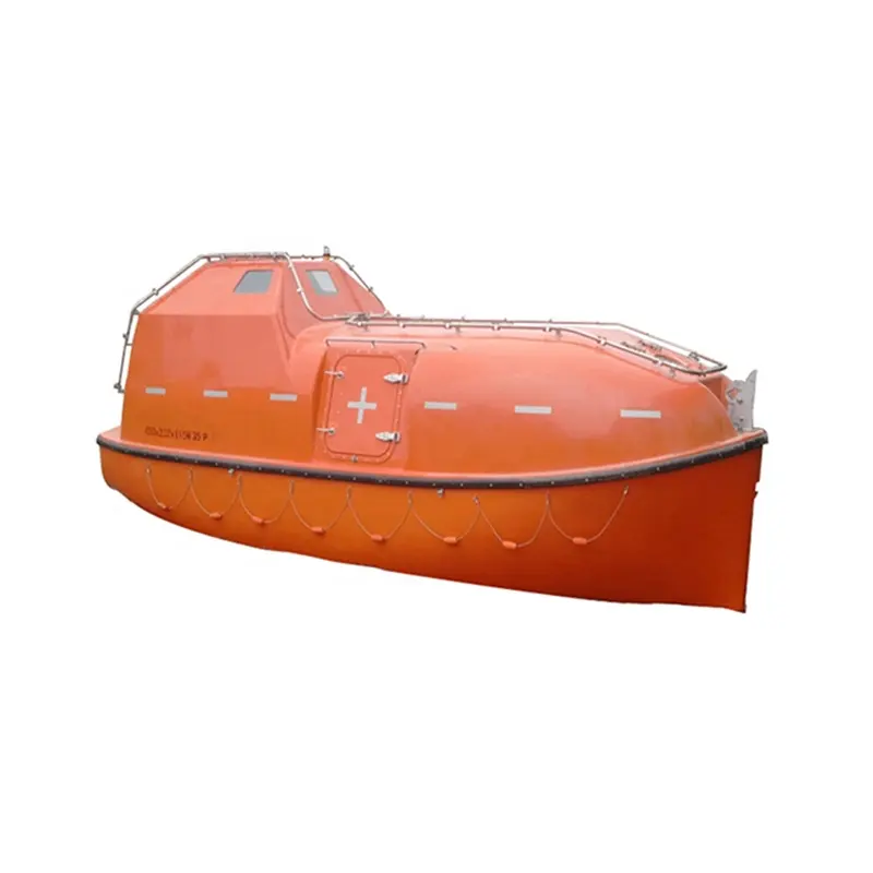 Oil Rig Lifeboat Totally Enclosed Fiberglass Lifeboat with Diesel Engine And Flare Signals