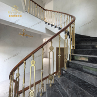 Rampe d'escalier sur mesure en alliage d'aluminium forgé à la main, style moderne et luxueux, garantie 1 an