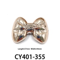 Boucles de chaussures en plastique plaqué or imitation, nœuds, cœurs, en forme de S, multi-styles, clips de décoration pour chaussures femme, accessoires pour vêtements et sacs