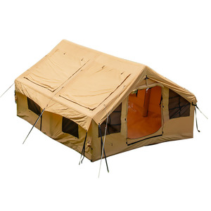 Carpa de Camping Grande para 4 Personas, Impermeable, con Protección Solar, Estilo Cabaña, con Toldo y Cubierta para Lluvia - Product Image 3