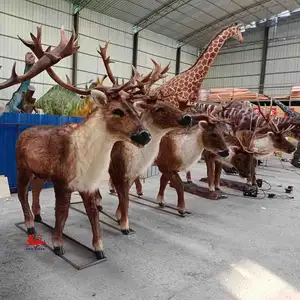 Reno de gran tamaño para decoración navideña, Animal grande, ciervo Elk Sika para exteriores, ciervo sentado de pie