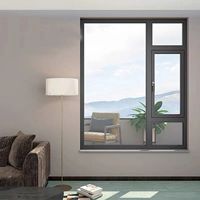 Ventana abatible de aluminio con doble acristalamiento triple de diseño moderno, toldo inclinable, ventanas, persianas, ventanas de vidrio que se pueden abrir horizontales