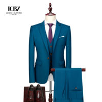 Costume sur mesure LCBZ pour homme, costume de bureau à un bouton, ensemble 3 pièces simple boutonnage, grandes tailles, costumes et blazers pour homme