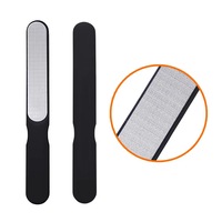 Lime à ongles professionnelle à manche incurvé en plastique, durable, antidérapante, pour un lissage optimal, outil de manucure, logo personnalisable