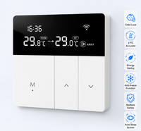 Télécommande intelligente DOMISI à commande vocale via application, compatible Wi-Fi, avec écran OLED, pour options électriques/gaz, hôtel et maison