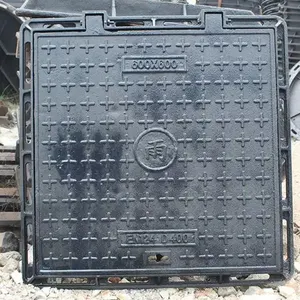Anti Theft Sanitary Sewer Manhole Cover EN124 Class D400 Ductile Iron Manhole Cover Square Drainage Cover