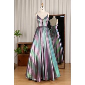 Luxe moderne a-ligne Chic Corset robe nouveau <span class=keywords><strong>dégradé</strong></span> étoile soirée col en v robe Banquet haut de gamme tempérament longueur au sol - Product Image 1