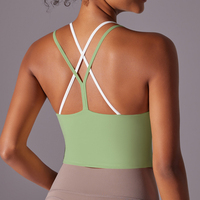 Soutien-gorge de sport pour femme, 5 couleurs au choix, sexy, dos croisé, pour yoga, course en extérieur et fitness
