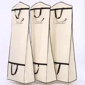 맞춤형 로고 하이 퀄리티 웨딩 원피스 커버 부직포 신부 가운 의류 가방