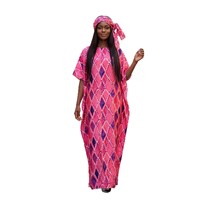Produsen Langsung Produk Terlaris Lintas Negara Set Jubah Dashiki Afrika dan Kerudung Unisex Dewasa Bahan Poliester Kaftan Gaun Panjang