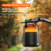 Enceinte sans fil portable QERE HF55 Mini, caisson de basses extérieur avec éclairage LED multicolore, enceinte métallique à basses puissantes