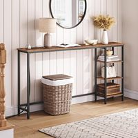 Meilleure vente transfrontalière : Table console en bois avec prises électriques et espace de rangement, design moderne et minimaliste pour salon et entrée