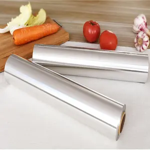 Rollo de papel de aluminio para cocina, embalaje de metal de grado alimenticio OEM, para uso doméstico