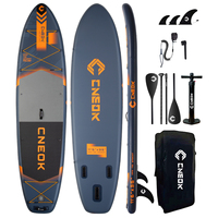 Planche de surf gonflable extra large 350 SUP avec certificat CE pour les eaux océaniques, logos personnalisés