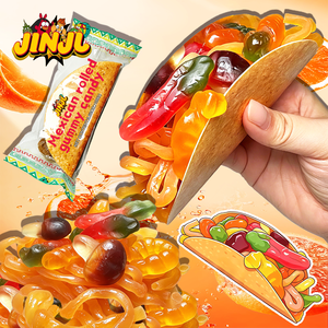 Golosinas de Goma con Forma de Taco Mexicano Inspiradas en TikTok, las Más Vendidas al por Mayor, Perfectas para Fiestas Escolares, Merienda y como Bocadillos - Product Image 1