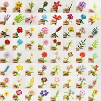 Ensembles de blocs de construction AiJH, plantes en pot avec boîte cadeau, ensembles de briques MOC, ensembles DIY pour enfants, jouets éducatifs pour enfants
