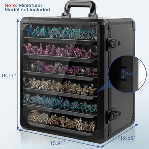 Étui de rangement miniature, cadre <span class=keywords><strong>en</strong></span> alliage d'<span class=keywords><strong>aluminium</strong></span> et fenêtre transparente pour l'affichage et le transport sécurisé, étui de transport miniature - Product Image 2