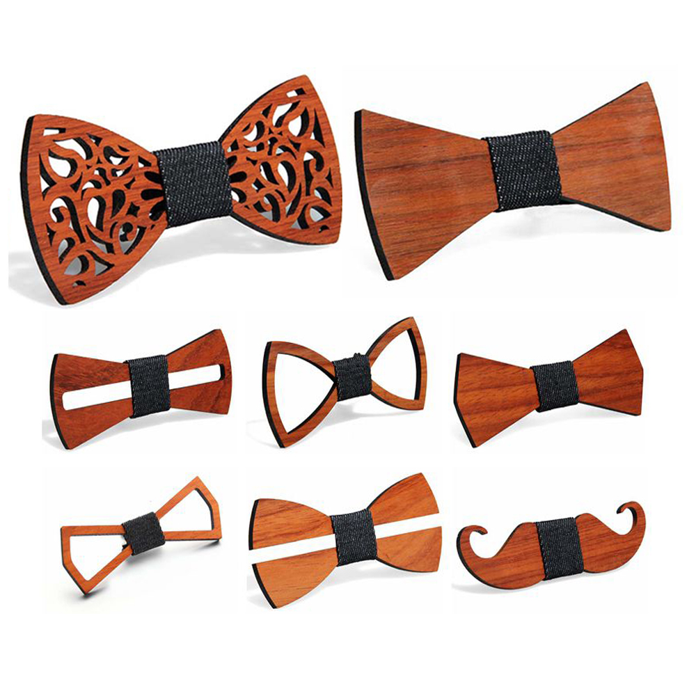 Креативный деревянный галстук-бабочка ручной работы, деревянный галстук-бабочка, Свадебный галстук M3352