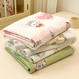 Cotton Brushed Four-Piece Bedding Set Thickened Single Duvet Cover Fitted Sheet Student Dormitory Cartoon Print - Product Image 1