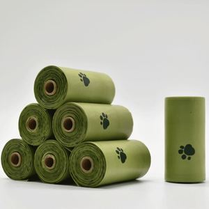 Sacs à déjections pour animaux de compagnie biodégradables en PLA à base d'amidon de maïs de haute qualité, personnalisables, solutions de compostage pour les déchets d'animaux de compagnie, sacs à déjections personnalisables - Product Image 3