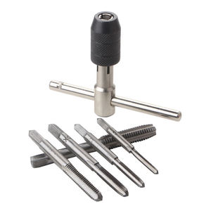 Llave de roscado manual ajustable KHC M3-M8 de acero de alta velocidad, juego de 6 piezas con funciones de avance y retroceso - Product Image 2