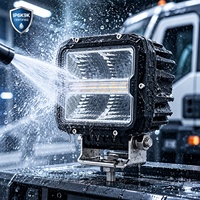 Projecteur de travail LED 4,6 pouces, éclairage extérieur automobile, faisceau combiné, feu de position blanc et avertisseur ambre pour Volvo, camions lourds et véhicules utilitaires