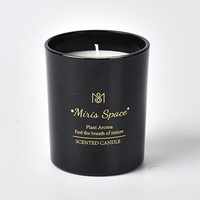 Dropshipping Logo personnalisé lavande noire aromathérapie cire de soja petites bougies parfumées décoration de maison de luxe