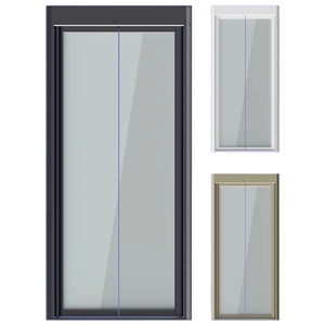 Porte électrique double battante moderne en métal et verre inoxydable pour appartements, villas, hôtels, hôpitaux – Vente directe usine - Product Image 2