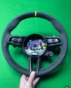 Volant en cuir noir adapté à Por-<span class=keywords><strong>sc</strong></span>-hes Panamera Cayenne Macan Taycan Cayman Boxster Carrera997 <span class=keywords><strong>911</strong></span> 991 718 996 987 - Product Image 3