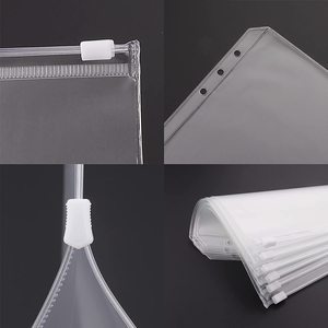 A5 A6 A7 – classeur Transparent givré perforé à fermeture éclair, enveloppes personnalisées pour argent de poche et cartes, enveloppe de classeur de Budget - Product Image 5