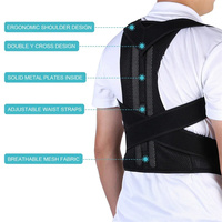 Ceinture Renforcée Colonne Lombaire Correcteur de Posture Gilet Réglable Sangle de Soutien Dorsal Attelle Épaule et Cou Appareil d'Entraînement