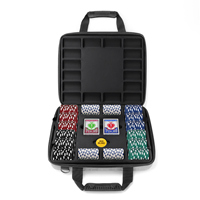 Boîte de poker pour jeux à domicile, sac en boîte, 1000/2000 argile, jetons de poker