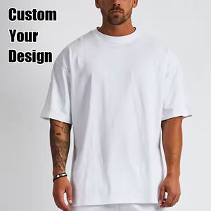 Camiseta de algodón grueso de alta calidad al por mayor para hombre, diseño de logotipo con impresión personalizada, camiseta de peso pesado, camiseta gráfica suave para hombre - Product Image 2
