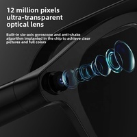 Occhiali Multifunzione Wireless con Microfono e Altoparlanti Integrati, Controllo Touch, Assistente Vocale, Chat Multilingue