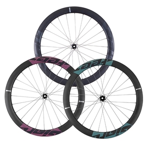 Paire Roues Carbone Vélo 700C – Avant Vague 3 Rayons, Arrière Disque – Contre-la-montre/Piste