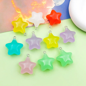 Resin 3D <b>Star</b> Pendant Ornaments For DIY Jewelry Accessories Colorful <b>Glow</b> <b>In</b> <b>Dark</b> Five Pointed <b>Star</b> Charms Size 1 - Product Image 4