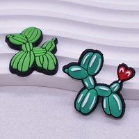 Patch en caoutchouc souple PVC époxyé motif chiot ballon mignon, accessoires de décoration pour collier d'animal, fleur de chaussure, boucle de chaussure, porte-clés DIY