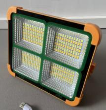 ไฟฉุกเฉินแบบชาร์จไฟได้ LED 400W USB พลังงานแสงอาทิตย์ในตัว DC5V-6V ABS แบตเตอรี่ลิเธียม 2x1200mAh 5000 ลูเมน IP20 - Product Image 5