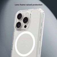 Étui de téléphone magnétique 2-en-1 PC+TPU, coque de protection antichoc à couverture intégrale anti-chute à quatre coins pour iPhone 16 Pro Max