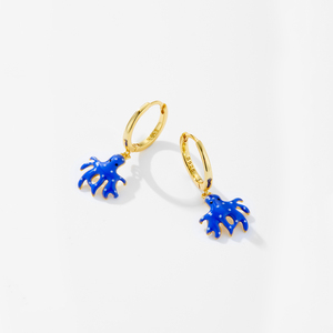 FUAMAY <span class=keywords><strong>2022</strong></span> Tendance Classique Plaqué Or Émail Boucles D'oreilles Orange et Citron Goutte Conception À La Mode Aros Style pour Cadeau - Product Image 5