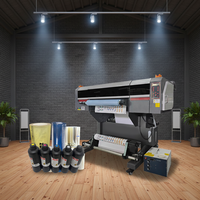 ZUNSUNJET Meilleure Vente 60Cm Rouleau Uv Dtf Led Couleur Étiquette Feuille D'or Imprimante 3 en 1 Pièces Avec Plastifieuse Ab Film pour Gla