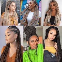 Vente en gros de tresses synthétiques en PVC professionnelles de 90 g pour femmes, texture Yaki, pré-étirées, pour tressage