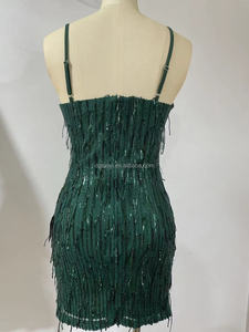 Abiti da sera <span class=keywords><strong>con</strong></span> <span class=keywords><strong>paillettes</strong></span> da donna di nuovo Design abiti da sera <span class=keywords><strong>con</strong></span> <span class=keywords><strong>paillettes</strong></span> verdi <span class=keywords><strong>Mini</strong></span> <span class=keywords><strong>abito</strong></span> - Product Image 5