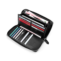 Tas Clutch Kulit Buaya Seamless 2026, Dompet Panjang Kulit Asli, Tempat Kartu, Dompet Koin