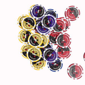 Jetons de poker de casino personnalisés imprimés 11,5 g, ensemble en céramique <span class=keywords><strong>composite</strong></span>, texture argileuse pour Blackjack, Texas Hold'em, tournoi, en vrac - Product Image 1