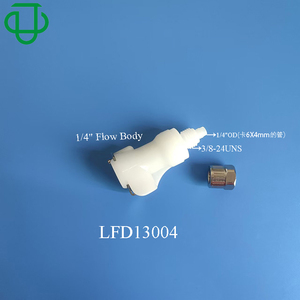 1/4" Flow Female <b>Quick</b> Disconnect Coupling to 4mmID 6mmOD Hose Shut Off <b>Quick</b> <b>Connector</b> 6.4mmID 9.5mmOD Plastic <b>Quick</b> Fitting - Product Image 4