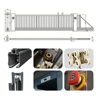 Puerta Corredera Motorizada para Entrada de Vehículos con Fotocélula de Seguridad, Nuevos Diseños de Puertas, Puertas Correderas Cantilever Eléctricas de Aluminio y Bronce