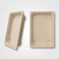 Barquettes alimentaires jetables compostables, assiettes en pulpe de canne à sucre biodégradables pour sushis