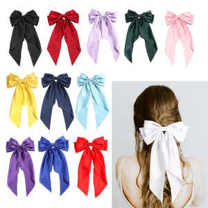 Jepit Rambut Pita Logam Wanita Motif Polkadot Warna Solid Gaya Jepang Korea Buatan Tangan Hadiah Pesta Mewah - Product Image 2